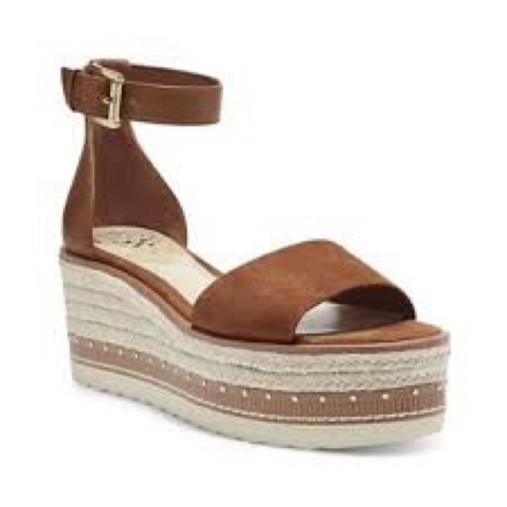 Vince Camuto Brown Wedge Sandals